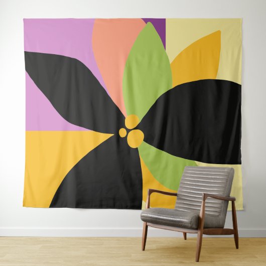 Moderne Blume fett einfach Wandteppich (Beispiel (Horizontal))
