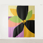 Moderne Blume fett einfach Wandteppich (Vorderseite)