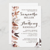 Moderne Blume fühlen sich wie eine Hochzeitsfeier Einladung (Vorne/Hinten)