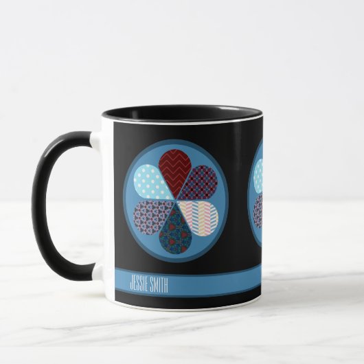 MODERNE BLUME FÜR ABSTRAKTES PATCHWORK TASSE (Links)