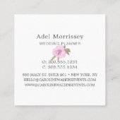 Moderne Blume für Blumenbeere Quadratische Visitenkarte (Rückseite)