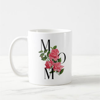 Moderne Blume für Mama Rosa Rose Kaffeetasse
