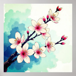 Moderne Blume für Poster-Art Poster