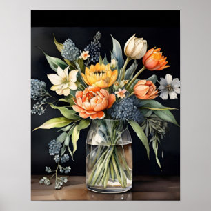 Moderne Blume für Poster-Art Poster