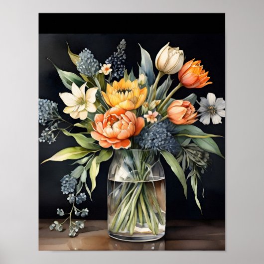 Moderne Blume für Poster-Art Poster (Vorne)