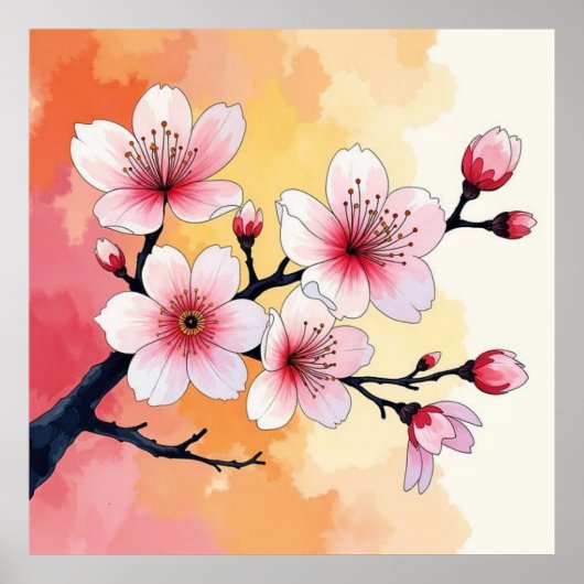 Moderne Blume für Poster-Art Poster (Vorne)