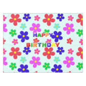 Moderne Blume Geburtstagsparty Tischdecke (Vorderseite (Horizontal))