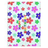 Moderne Blume Geburtstagsparty Tischdecke (Vorderseite)