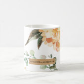 Moderne Blume Gelb & Kraft Personalisiertes Gesche Kaffeetasse (Mittel)