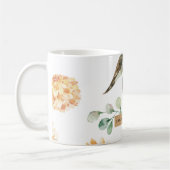 Moderne Blume Gelb & Kraft Personalisiertes Gesche Kaffeetasse (Links)