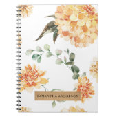 Moderne Blume Gelb & Kraft Personalisiertes Gesche Notizblock (Vorderseite)