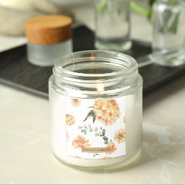 Moderne Blume Gelb & Kraft Personalisiertes Gesche Quadratischer Aufkleber