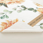 Moderne Blume Gelb & Kraft Personalisiertes Gesche Sherpadecke (3/4)