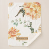 Moderne Blume Gelb & Kraft Personalisiertes Gesche Sherpadecke (Vorderseite)