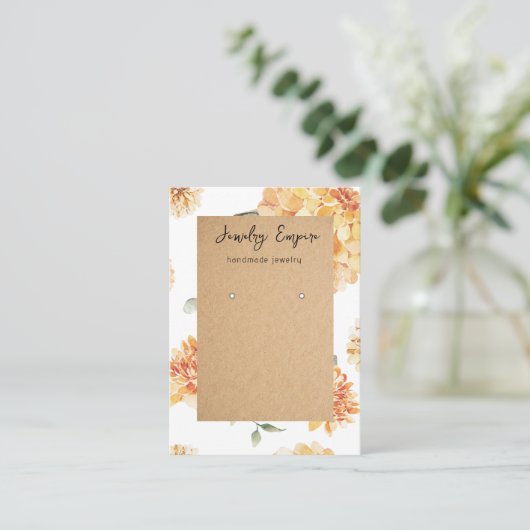 Moderne Blume Gelb- und Kraft-Ertragshalter Visitenkarte (Stehend Vorderseite)