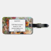 Moderne Blume Gepäckanhänger (Rückseite horizontal)