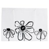 Moderne Blume Geschenktasche Große Geschenktüte (Rückseite)