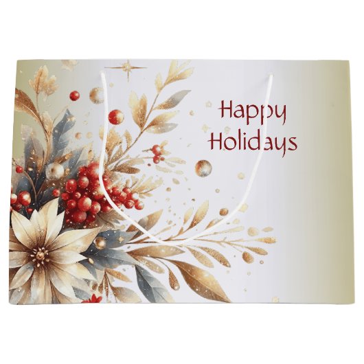 Moderne Blume Große Geschenktüte (Vorderseite)