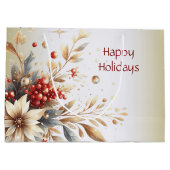 Moderne Blume Große Geschenktüte (Rückseite)