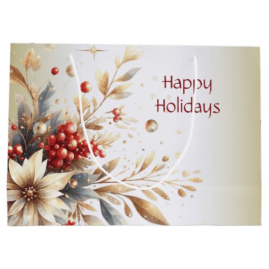 Moderne Blume Große Geschenktüte (Rückseite)