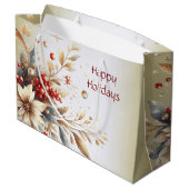 Moderne Blume Große Geschenktüte (Rückseite Schrägansicht)