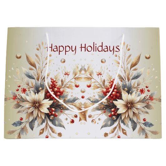 Moderne Blume Große Geschenktüte (Vorderseite)