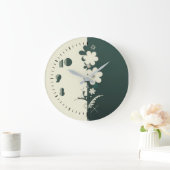 Moderne Blume Große Wanduhr (Zuhause)