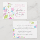 Moderne Blume Hochzeit lila Infokarte Begleitkarte (Vorne/Hinten)