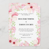 Moderne Blume Hochzeitsfeiern Einladung (Vorne/Hinten)