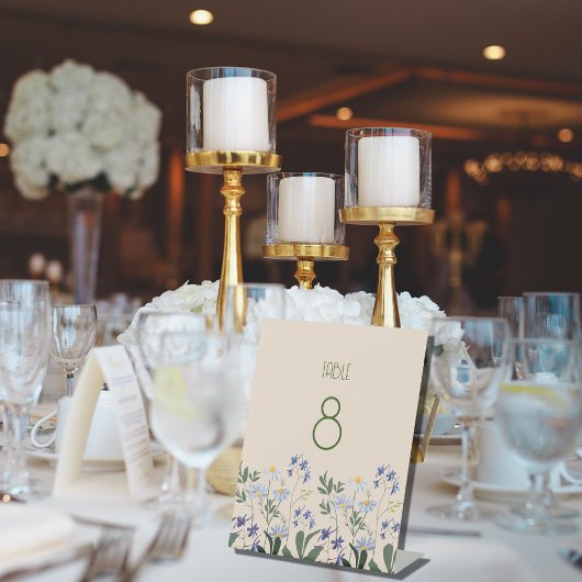Moderne Blume Hochzeitsfeiern Tischnummer Sockelschild