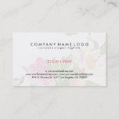 Moderne Blume Illustration Visitenkarte (Rückseite)