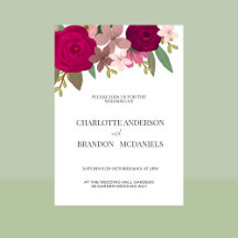 Moderne Blume im Burgund-Garten Hochzeiten