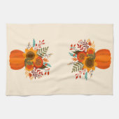 Moderne Blume im Herbst in Pumpkin Geschirrtuch (Horizontal)