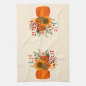 Moderne Blume im Herbst in Pumpkin Geschirrtuch (Vertikal)