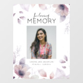 Moderne Blume in der Liebe Erinnerung | Foto Fensteraufkleber (Blatt)