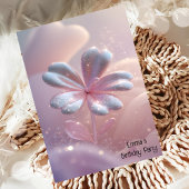 Moderne Blume in Rosa Einladung