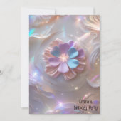 Moderne Blume in Rosa Einladung (Vorderseite)
