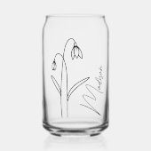 Moderne Blume Januar Bridesmaid Geschenke Dosenglas (Vorderseite)