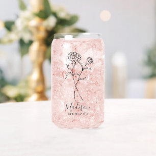 Moderne Blume Januar Bridesmaid Geschenke können Dosenglas