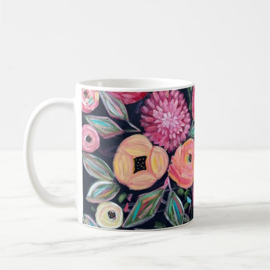 Moderne Blume Kaffeetasse (Links)