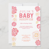 Moderne Blume Kinderdusche einladen Einladung (Vorderseite)