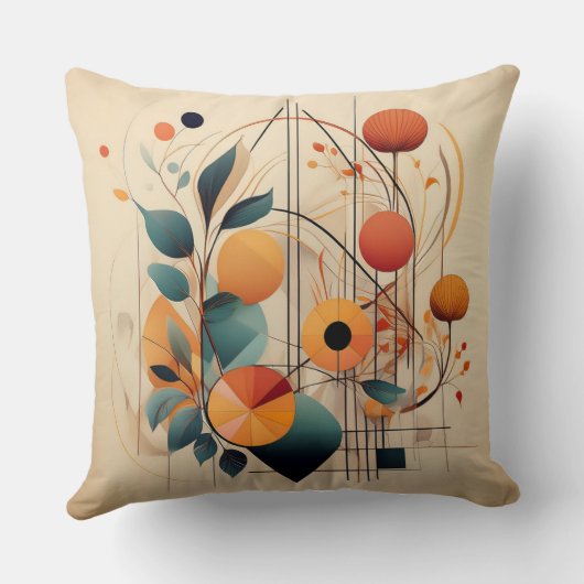 Moderne Blume Kissen (Rückseite)