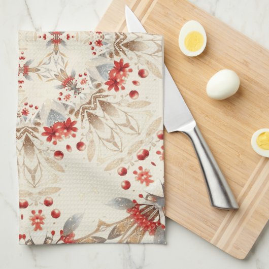 Moderne Blume Küche Handtuch (Viertel Falte)