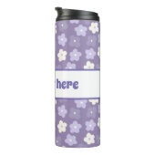Moderne Blume Lila Personalisiert Thermosbecher (Nach rechts gedreht)