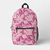 Moderne Blume mit Blumenmuster Girl Pink Bedruckter Rucksack (Vorderseite)