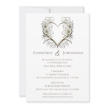 Moderne Blume mit einer Herzhochzeit