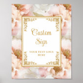 Moderne Blume mit Goldakzenten und Sonderzeichen Poster (Vorne)