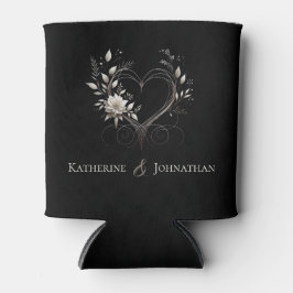 Moderne Blume mit Herz Dosenkühler