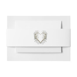 Moderne Blume mit Herz-Hochzeit- Einladungsbanderole