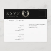 Moderne Blume mit Herz-UAWG-Hochzeit- Postkarte (Rückseite)